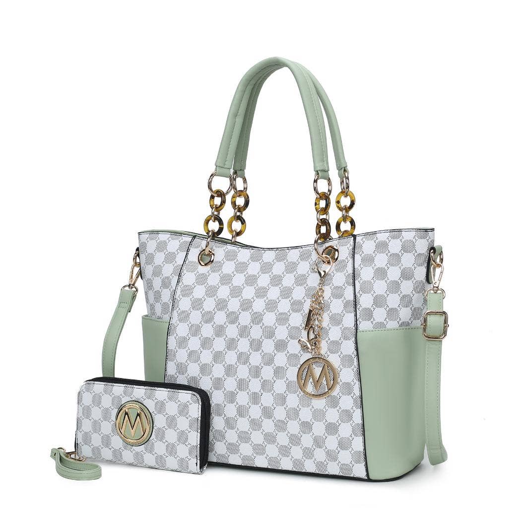 Sac à main Merlina pour femme avec portefeuille, 2 pièces