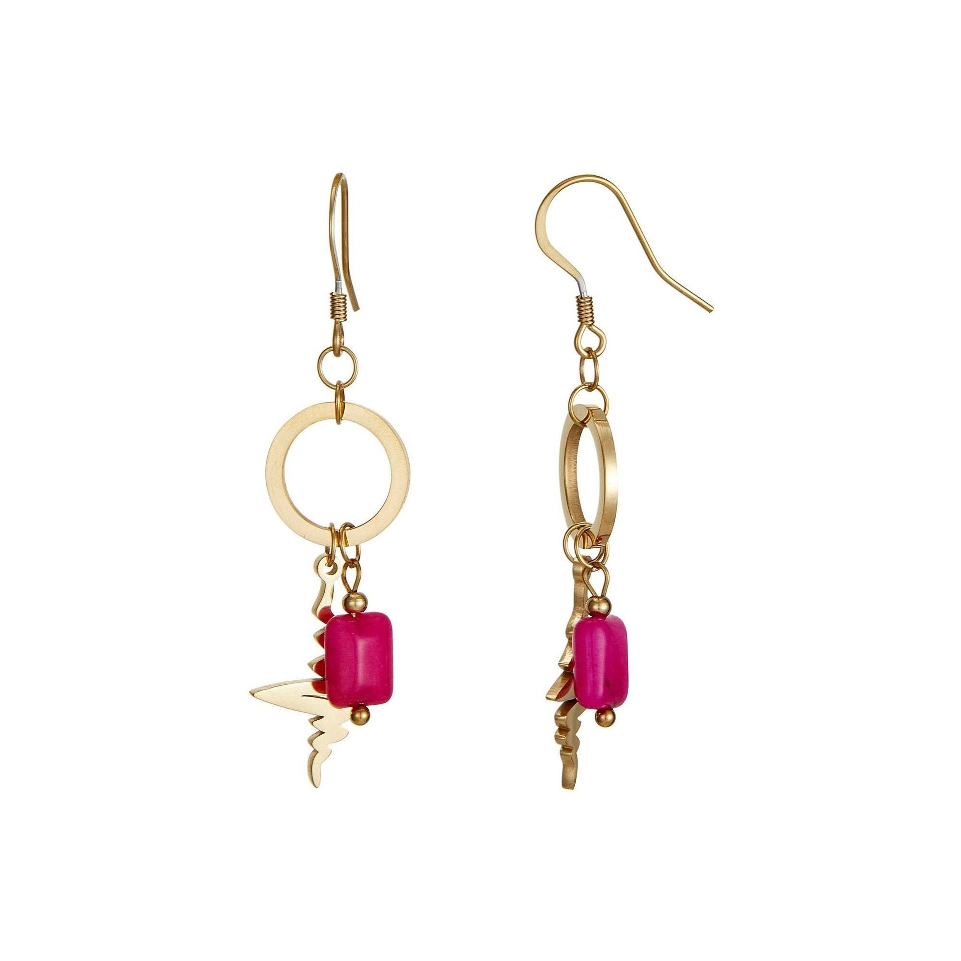Boucle d'oreille crochet Ursina en acier inoxydable
