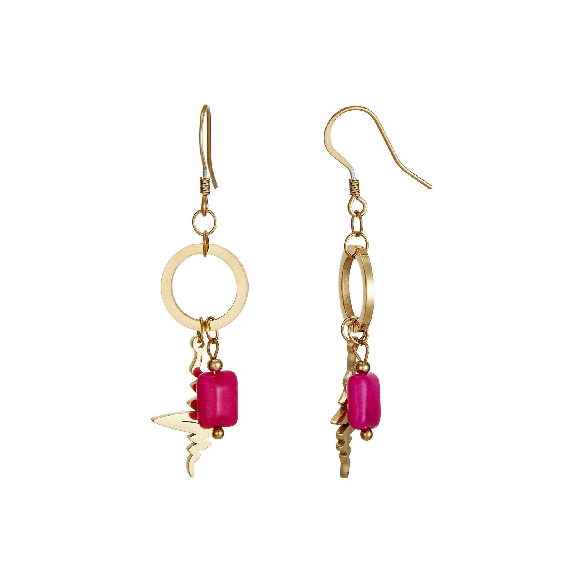 Boucle d'oreille crochet Ursina en acier inoxydable