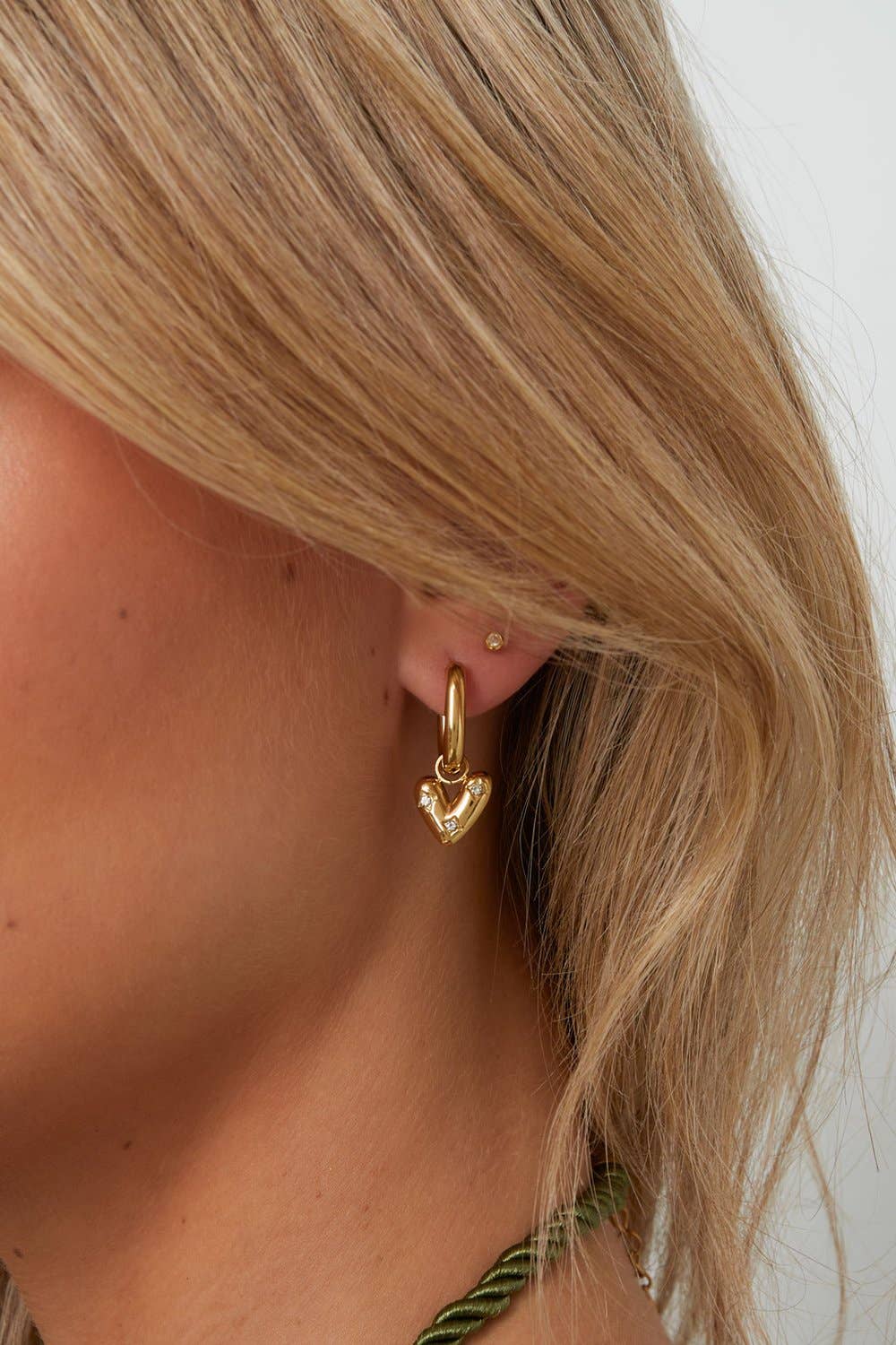 Boucles d'oreilles Cœurs Or 14k