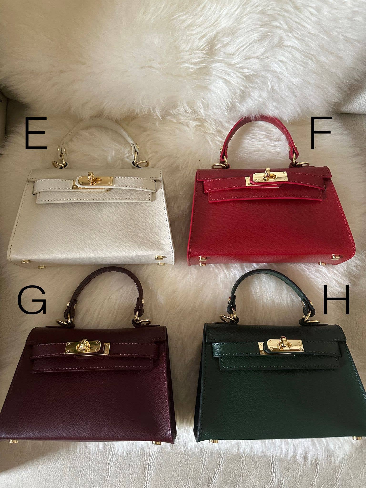 Sac à main MINI K en cuir véritable