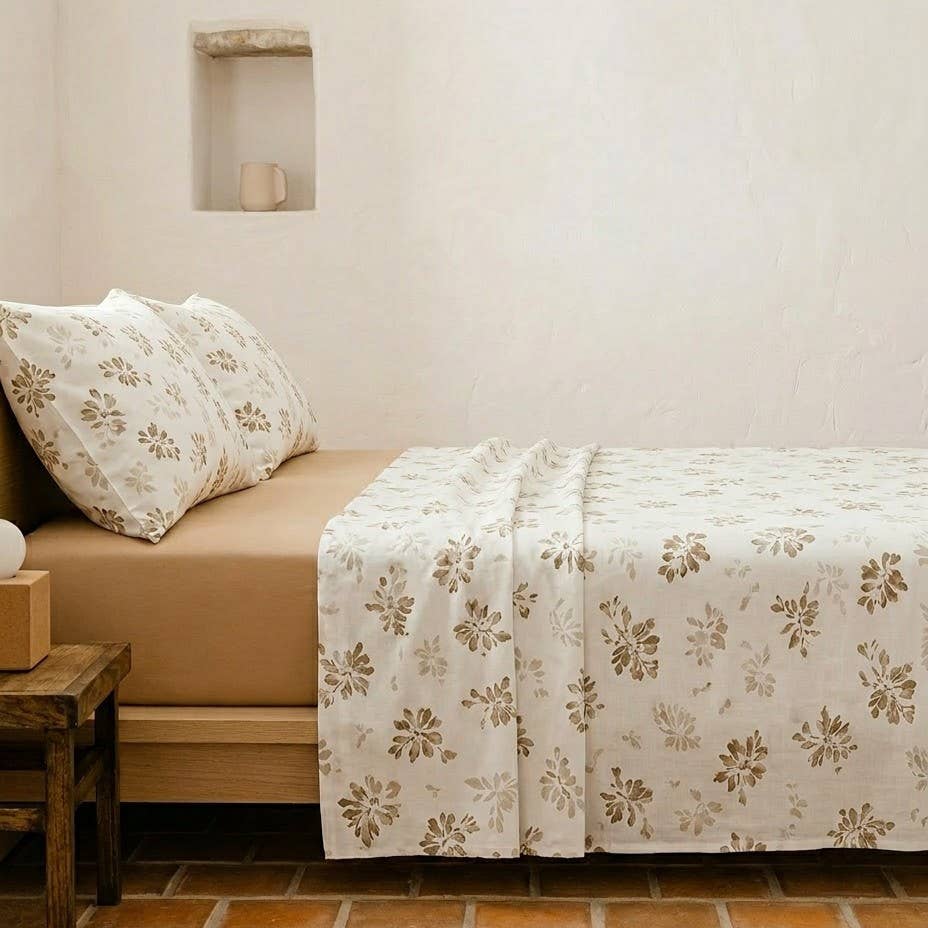 Parure de draps imprimée 100 % coton 3/4 pièces FLOCRE