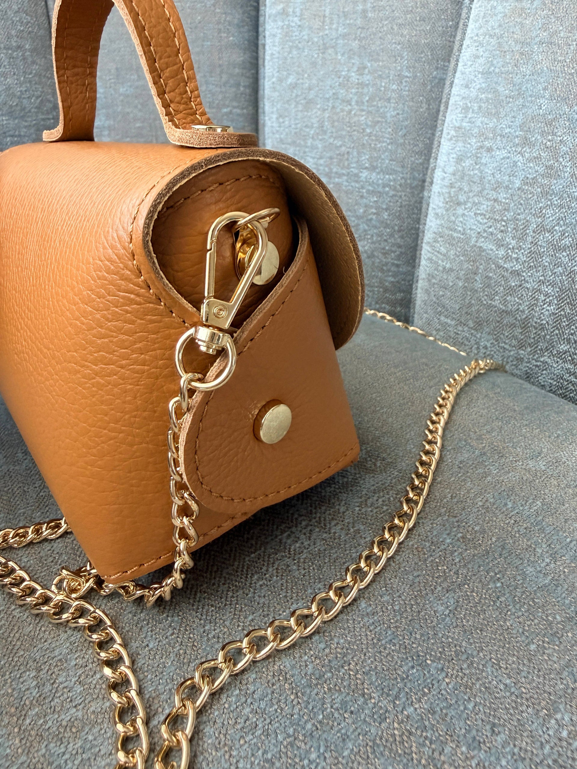 Mini-sac Ginevra en cuir véritable martelé