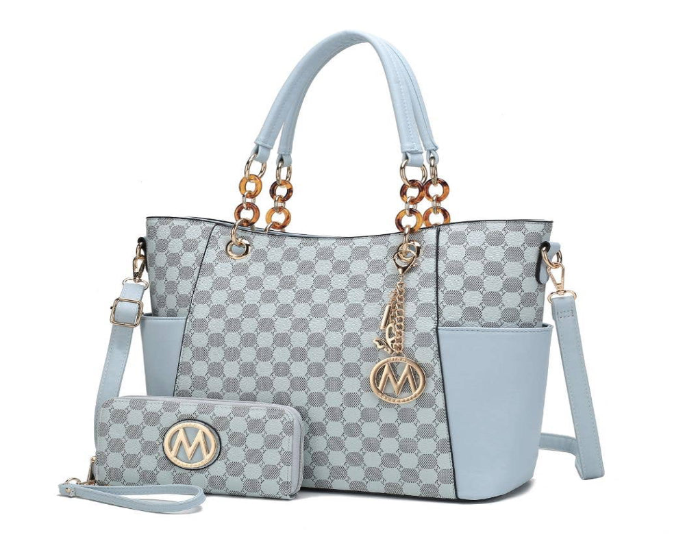 Sac à main Merlina pour femme avec portefeuille, 2 pièces