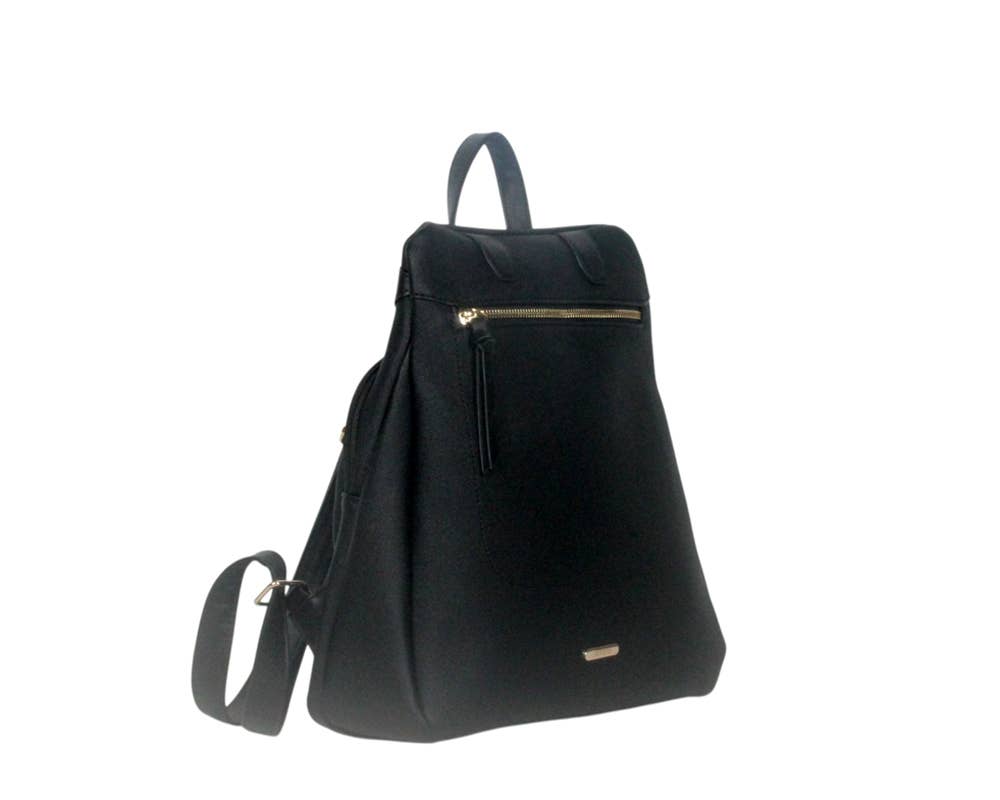 SAC À DOS ANTI-VOL AVEC FERMETURE ÉCLAIR FRONTALE.