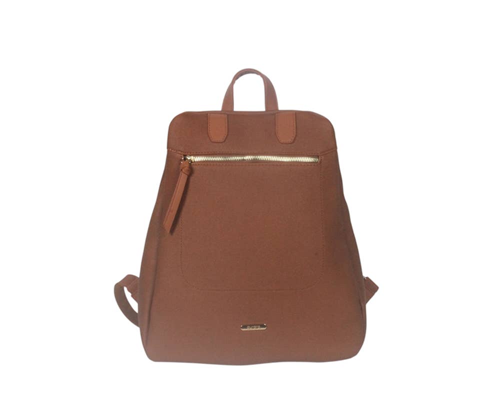 SAC À DOS ANTI-VOL AVEC FERMETURE ÉCLAIR FRONTALE.