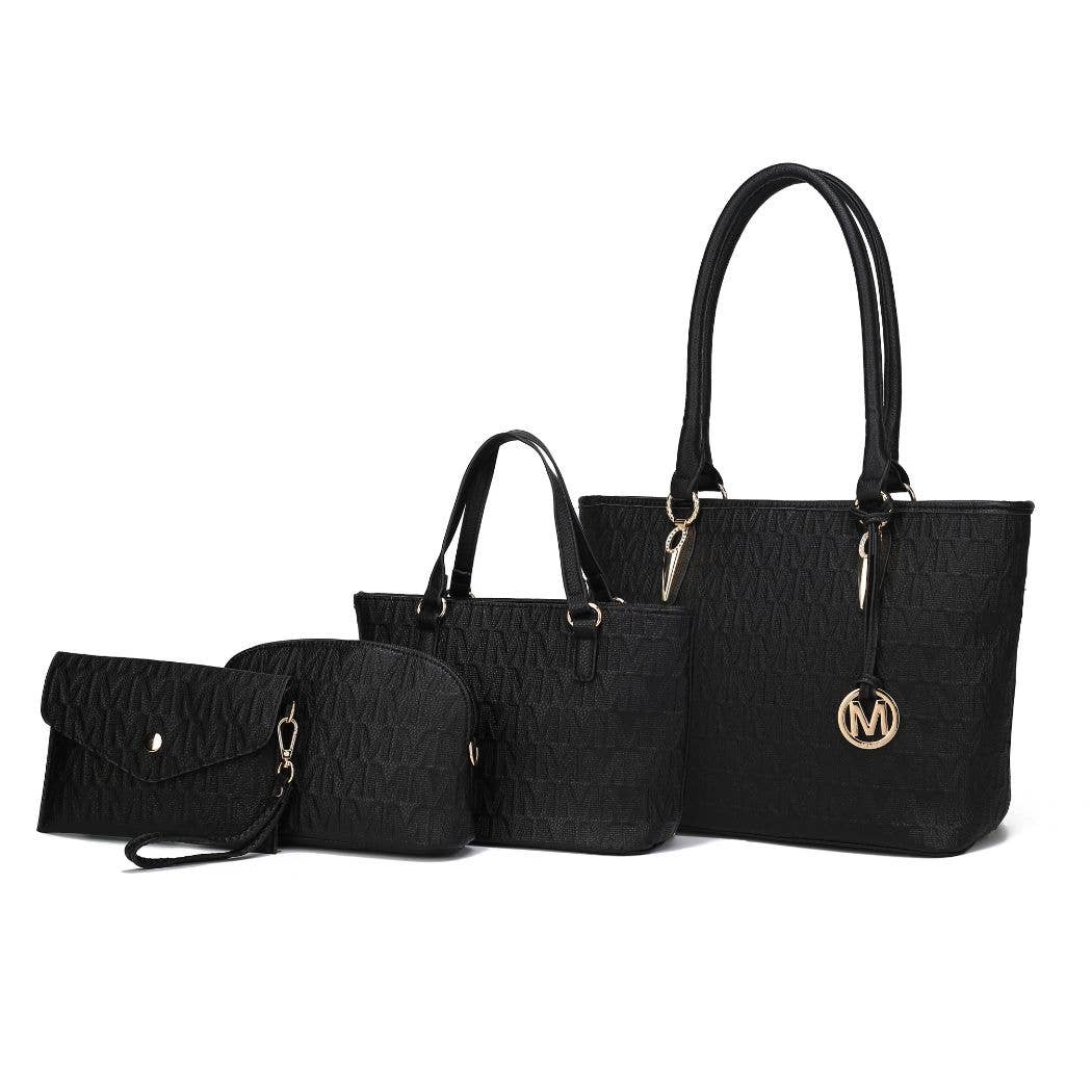 Sac à main Edelyn embossé Signature 4 pièces pour femmes