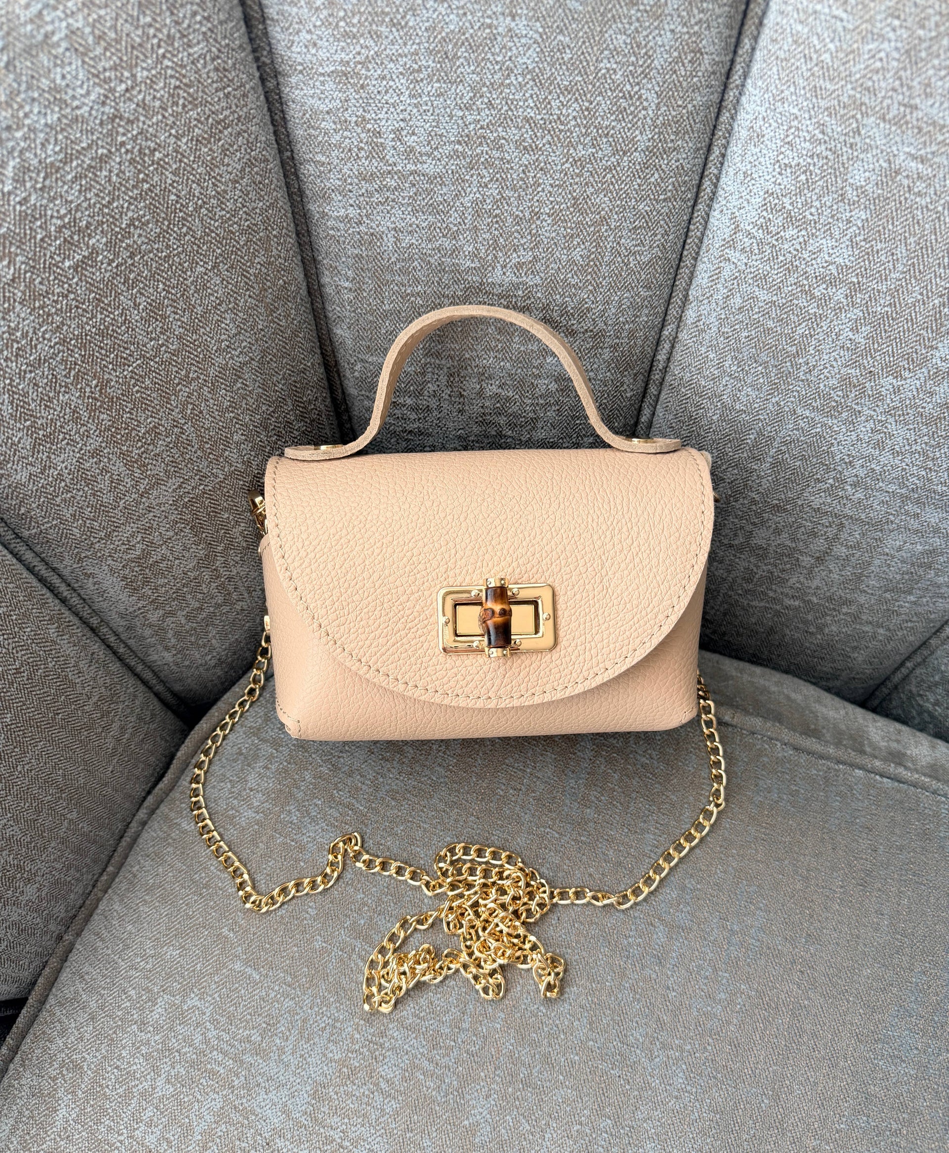 Mini-sac Ginevra en cuir véritable martelé
