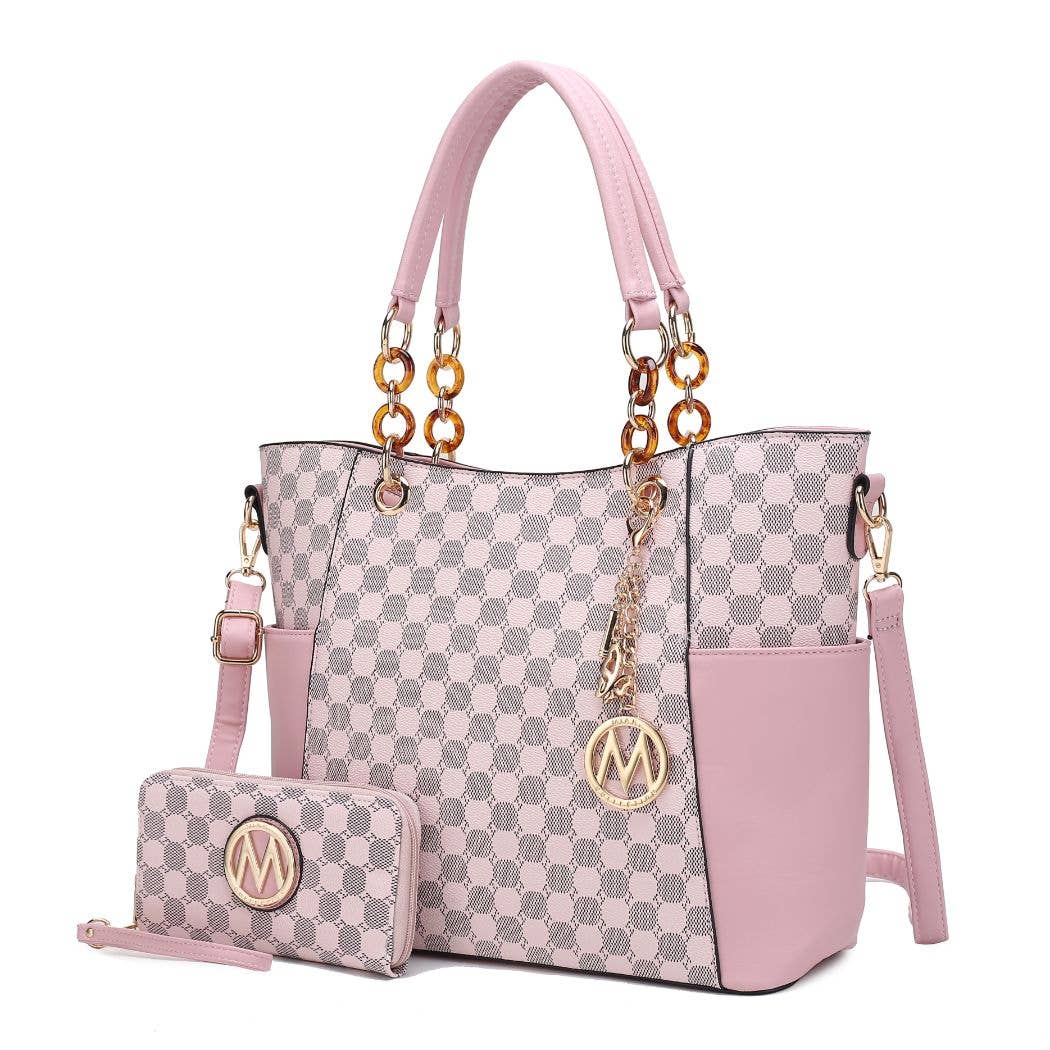 Sac à main Merlina pour femme avec portefeuille, 2 pièces