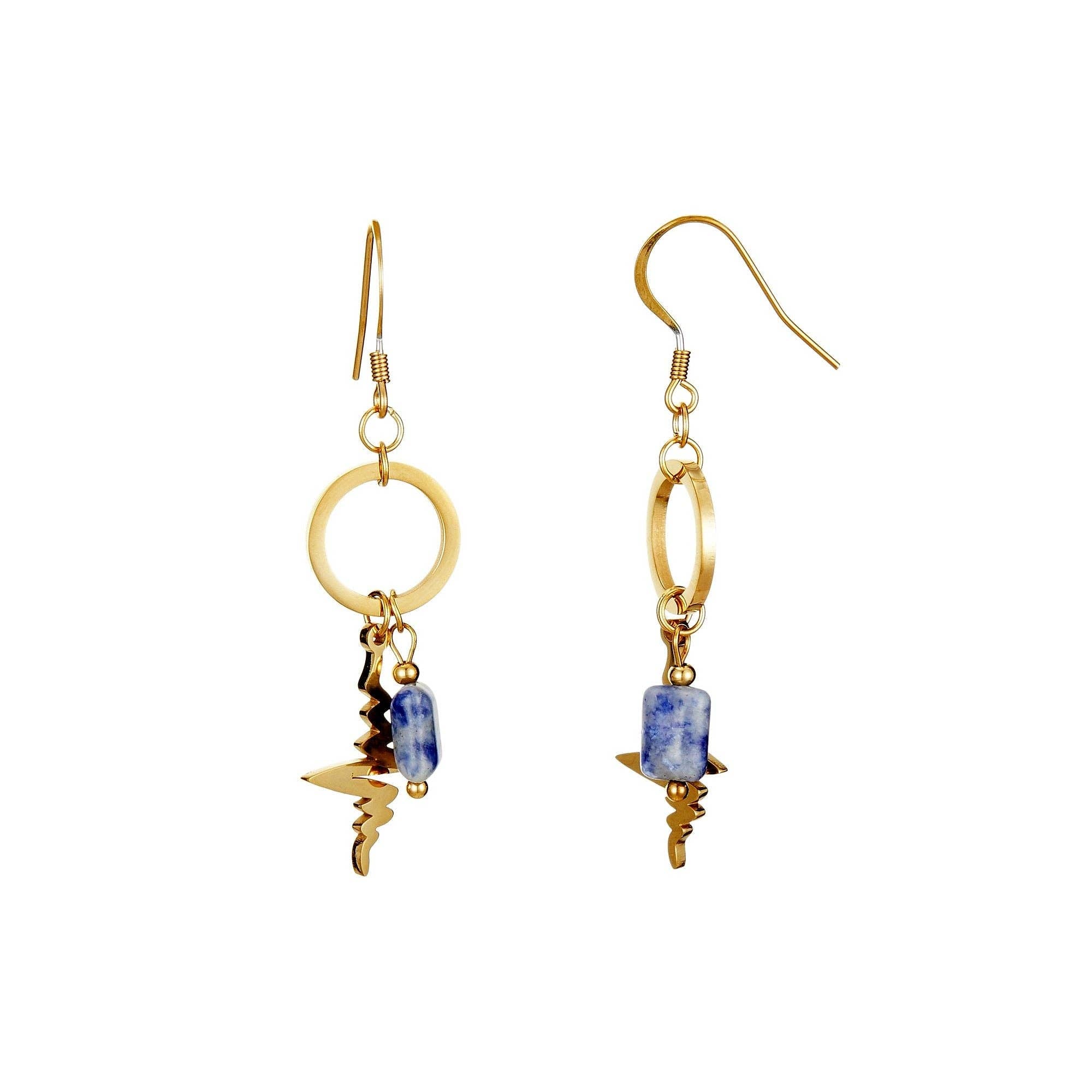 Boucle d'oreille crochet Ursina en acier inoxydable
