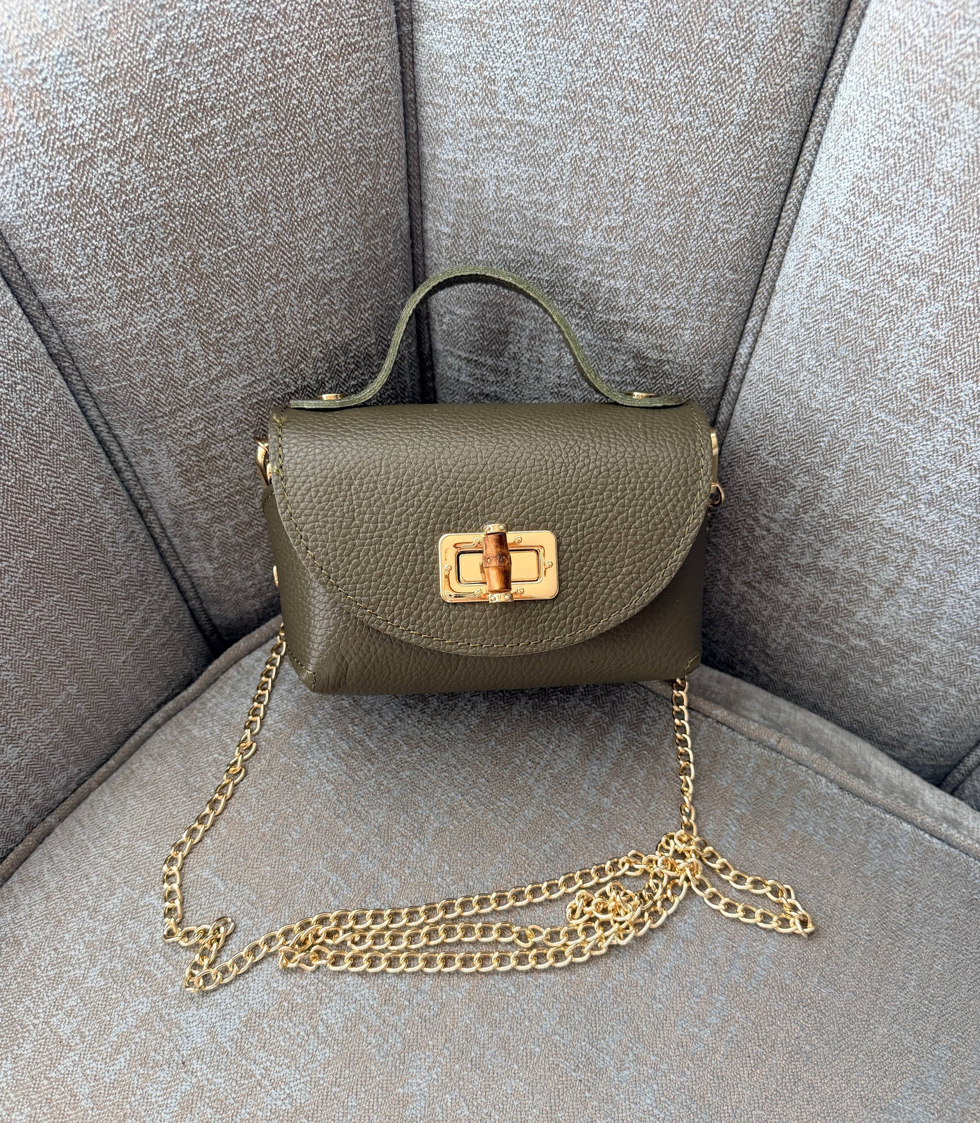 Mini-sac Ginevra en cuir véritable martelé
