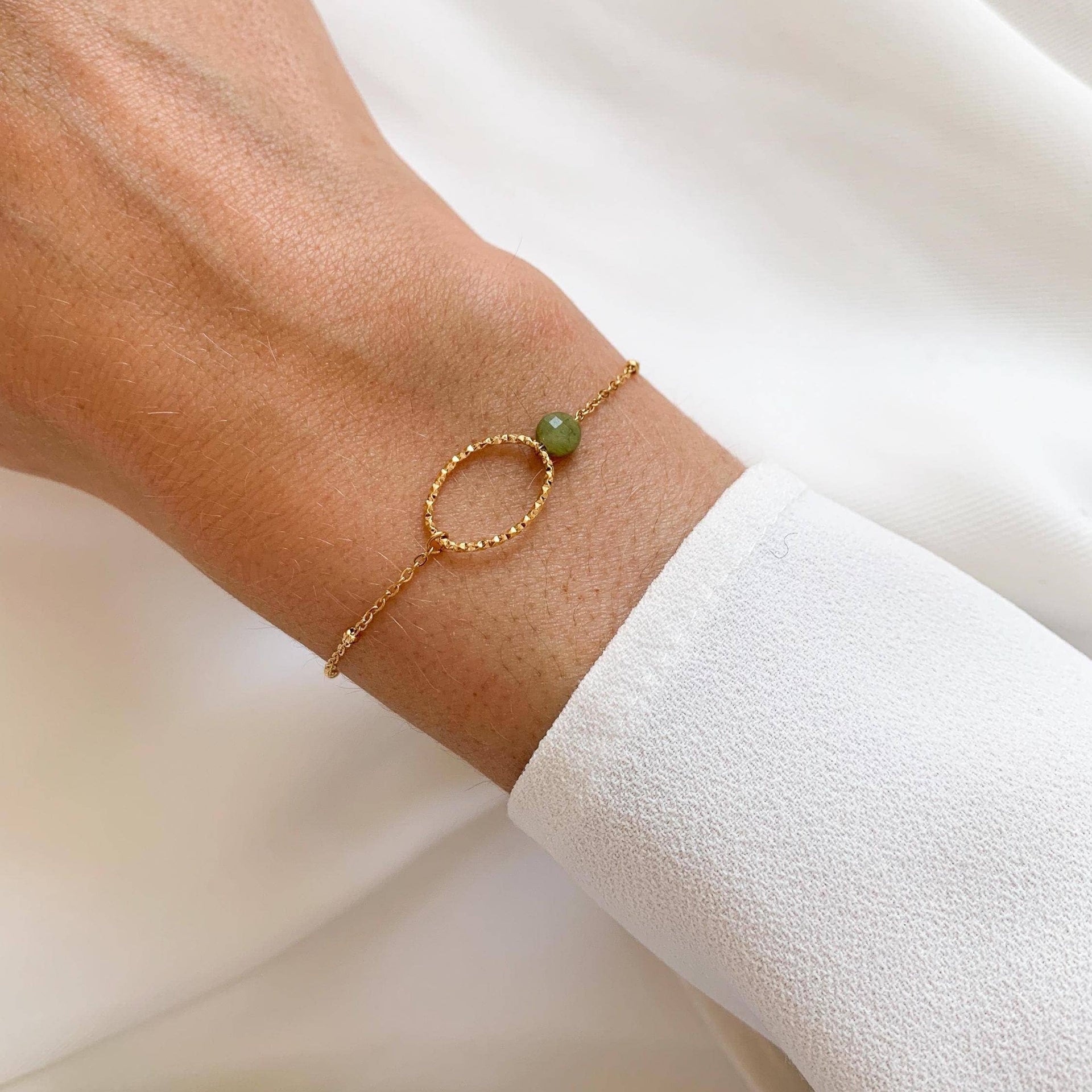 Bracelet acier inoxydable perle nacrée