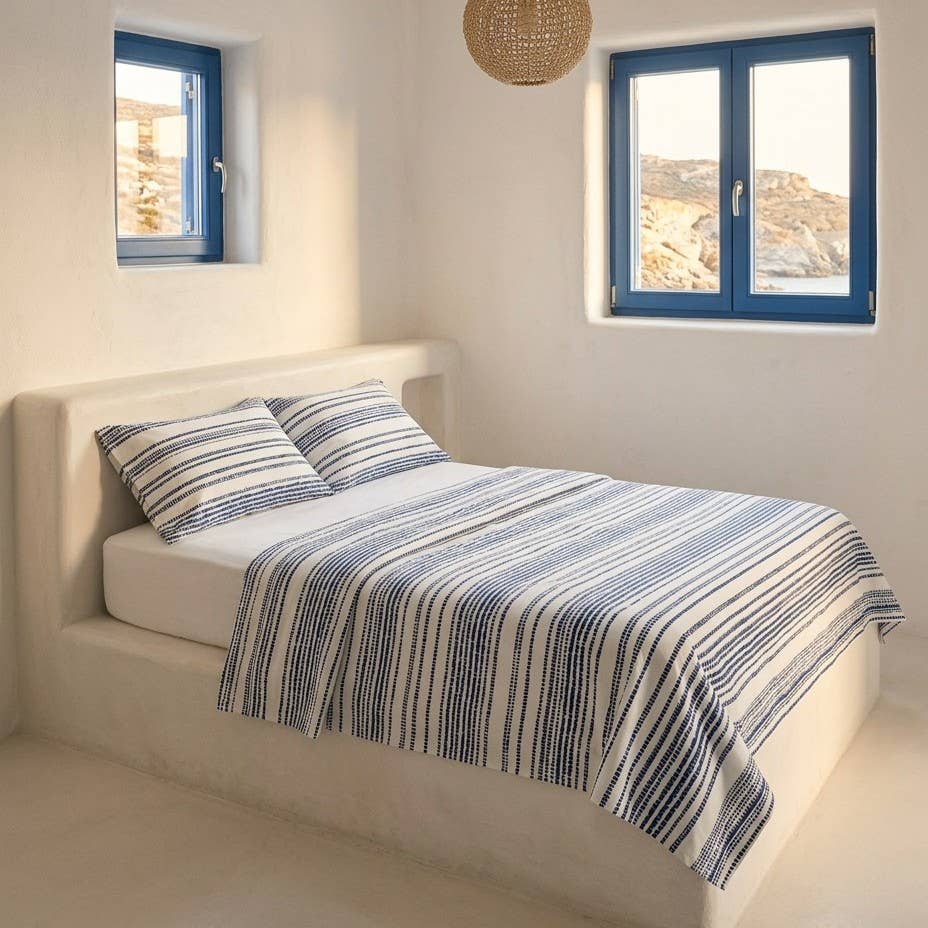Parure de draps imprimée 100 % coton 3/4 pièces ÉCAILLE