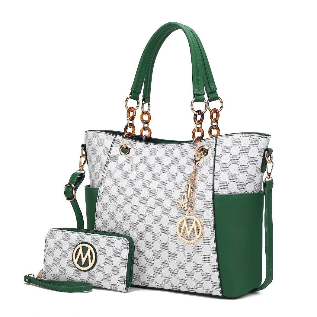 Sac à main Merlina pour femme avec portefeuille, 2 pièces
