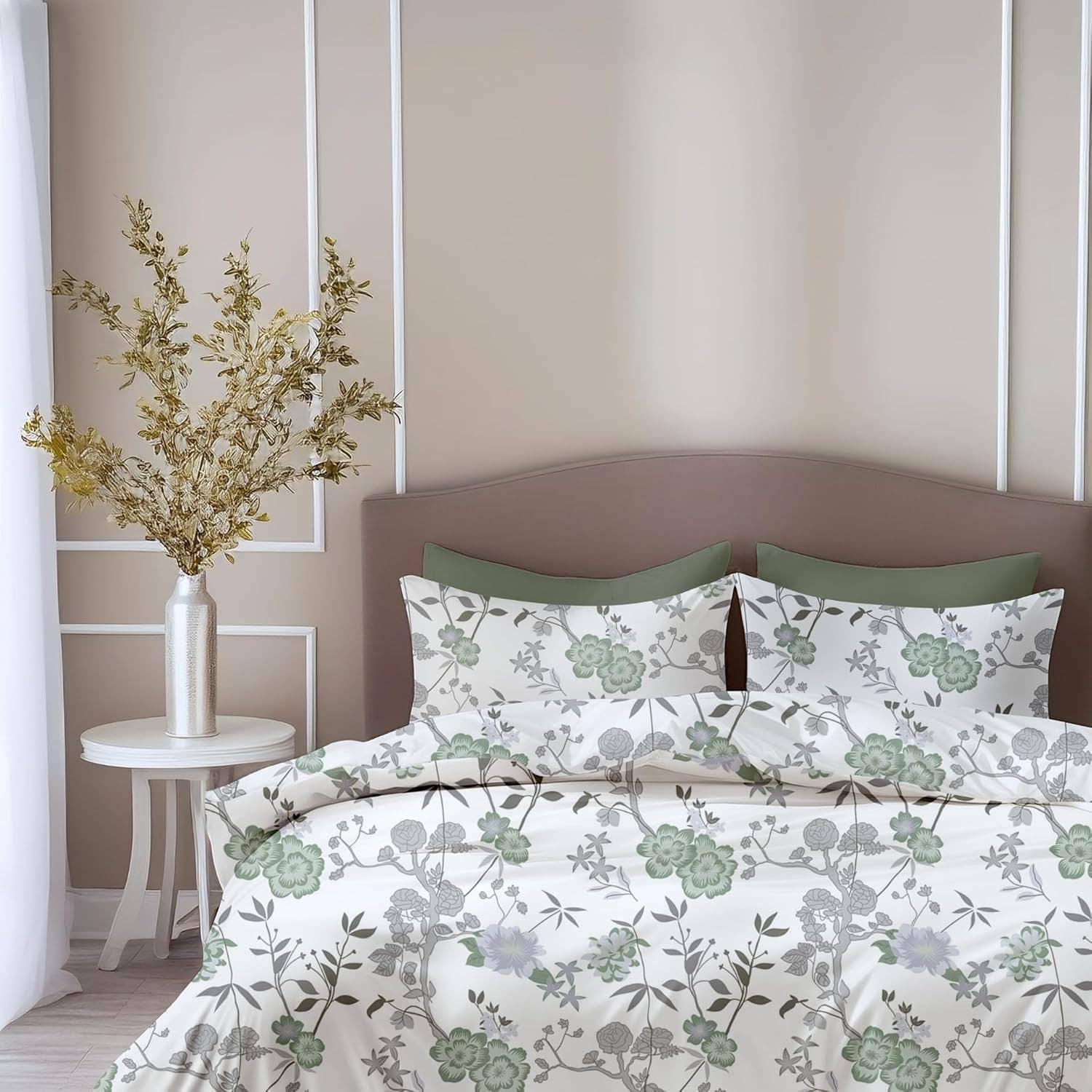 Ensemble de literie 100 % coton – Lit double, 144 TC