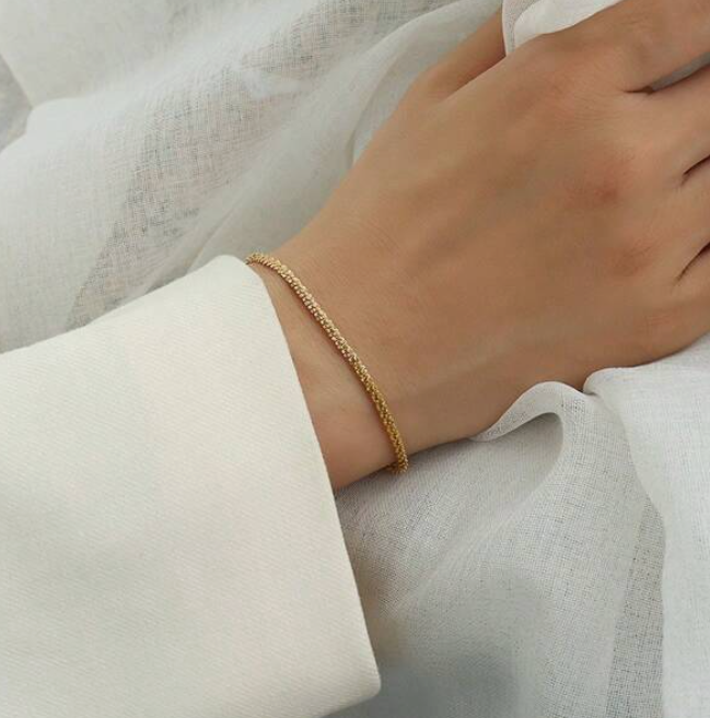 Bracelet chaîne plaqué Or 14 carats