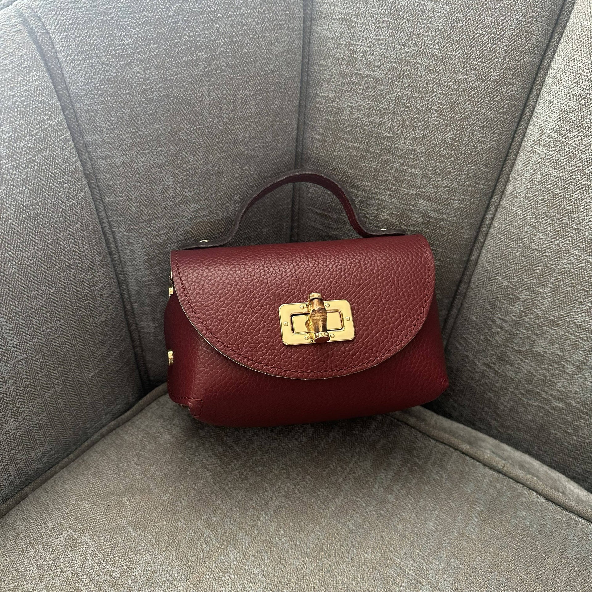 Mini-sac Ginevra en cuir véritable martelé