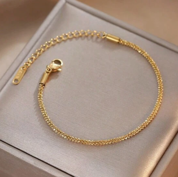 Bracelet chaîne plaqué Or 14 carats