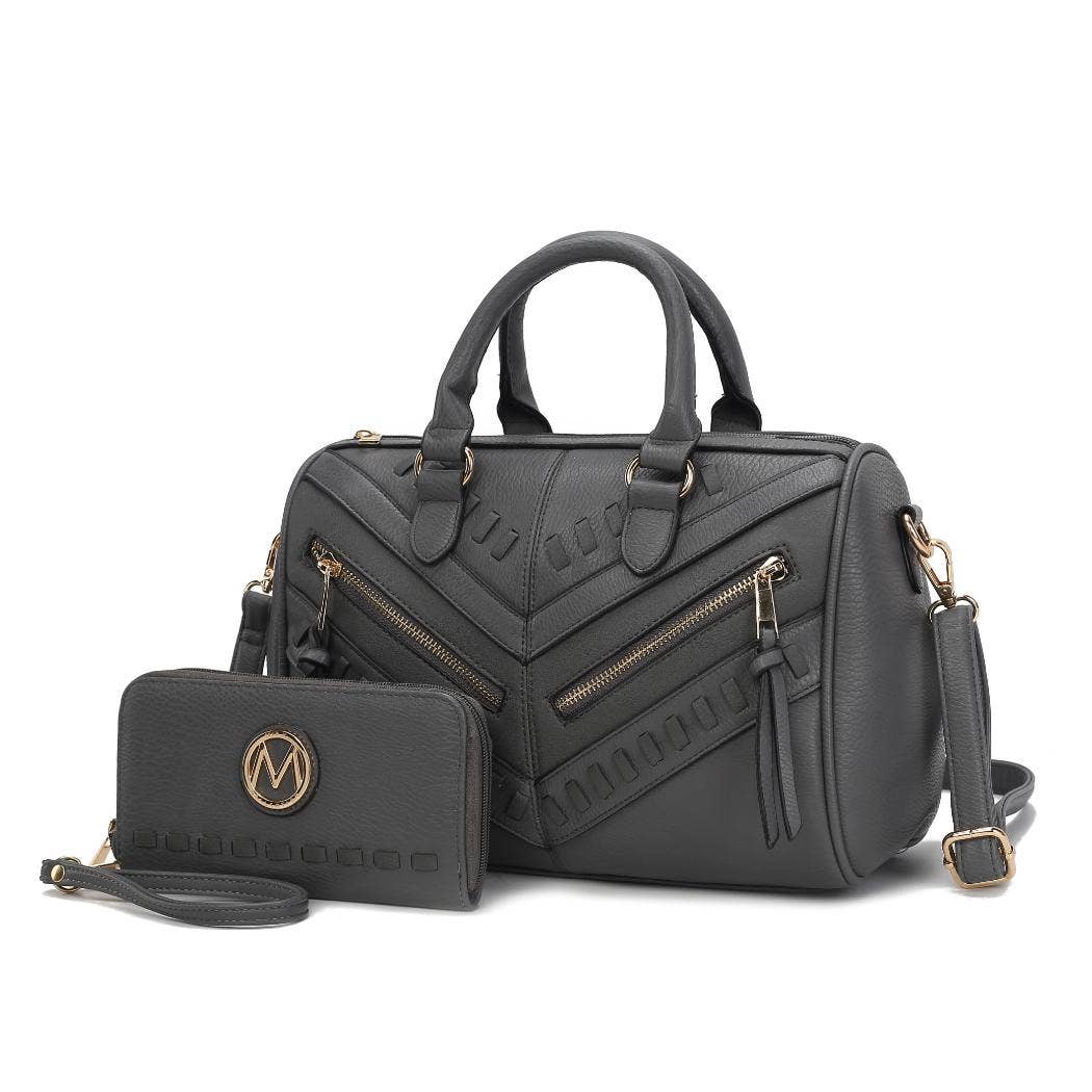 Sac à main Lara en cuir végétalien pour femmes avec portefeuille