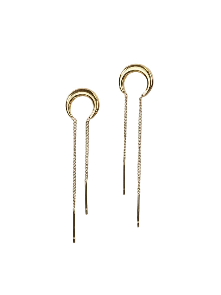 Boucles d’oreilles demi-lune en acier inoxydable