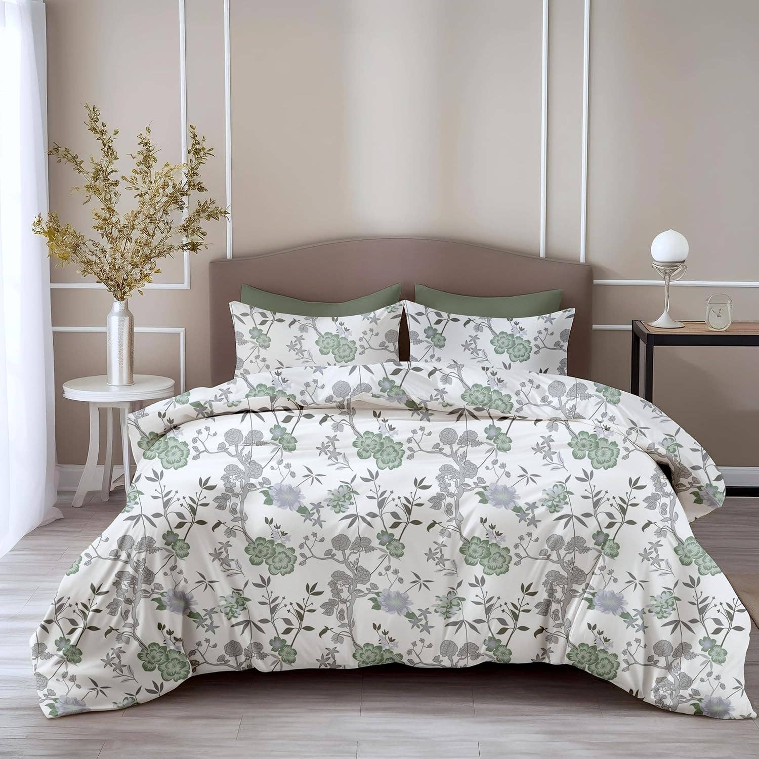 Ensemble de literie 100 % coton – Lit double, 144 TC