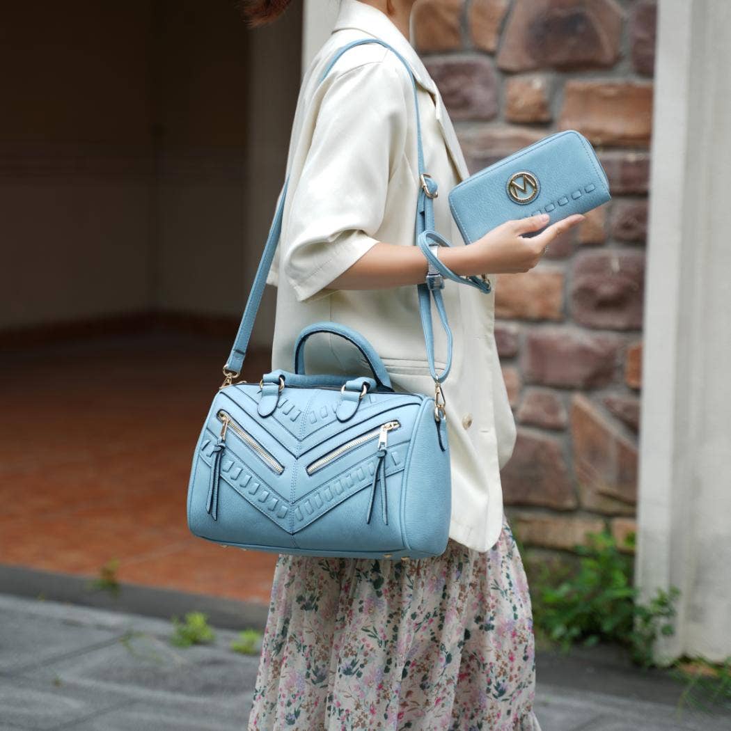 Sac à main Lara en cuir végétalien pour femmes avec portefeuille