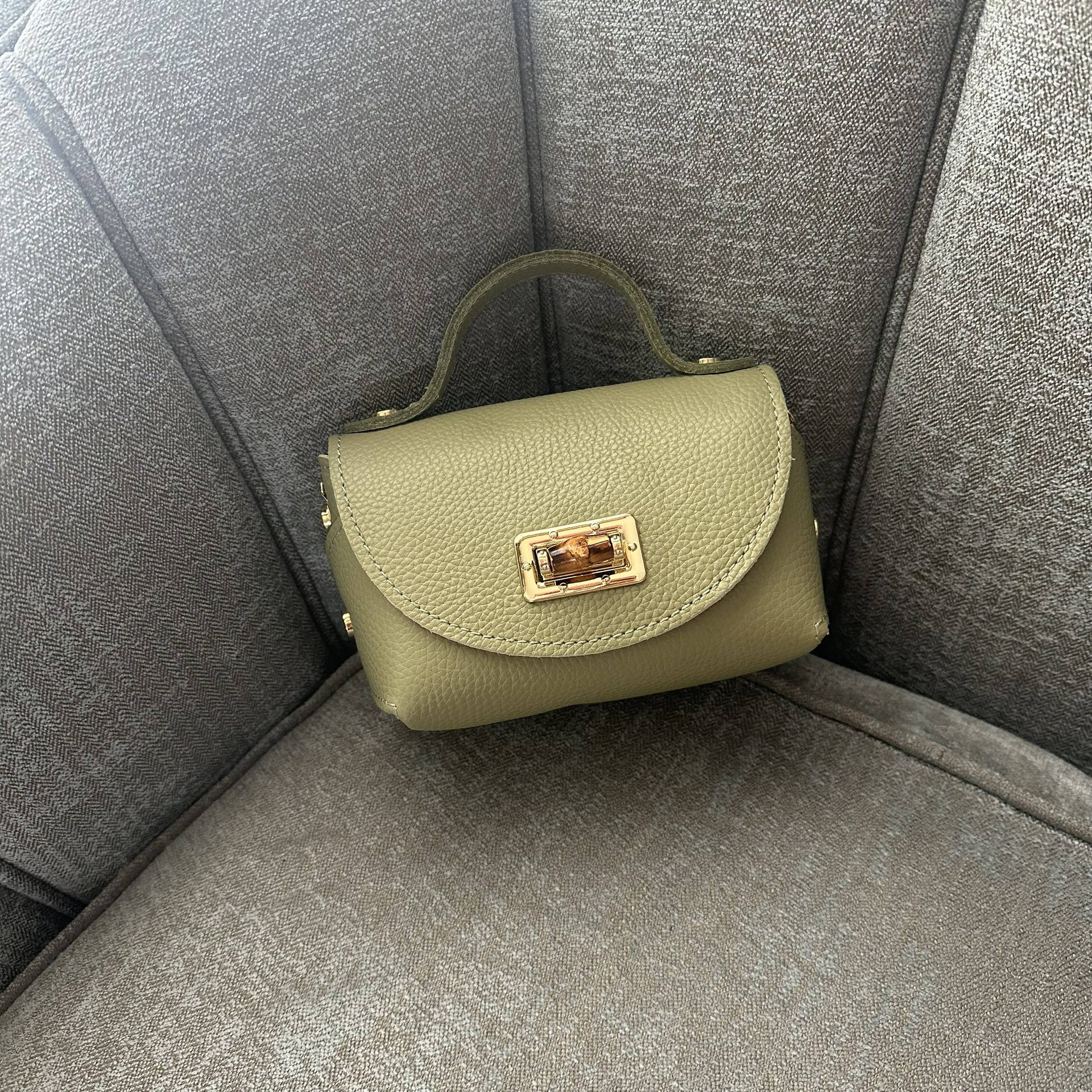 Mini-sac Ginevra en cuir véritable martelé