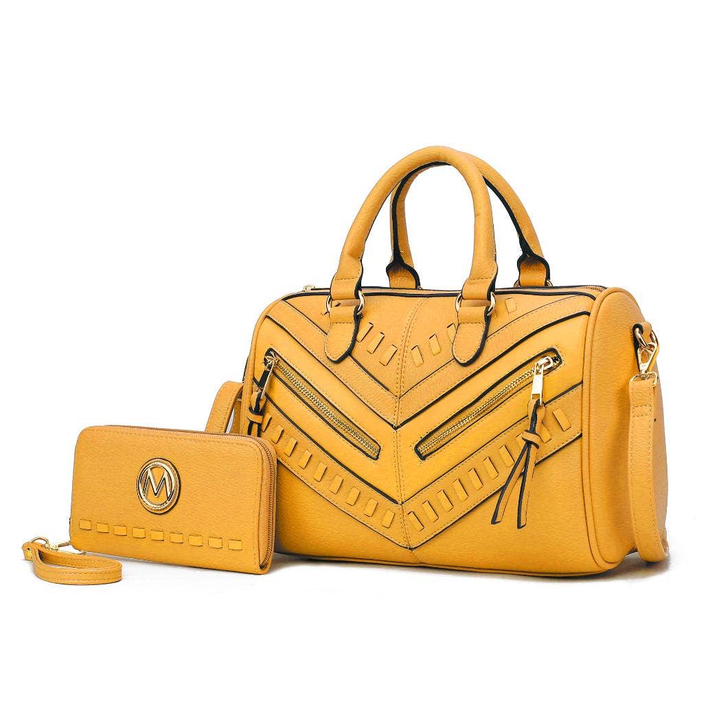 Sac à main Lara en cuir végétalien pour femmes avec portefeuille