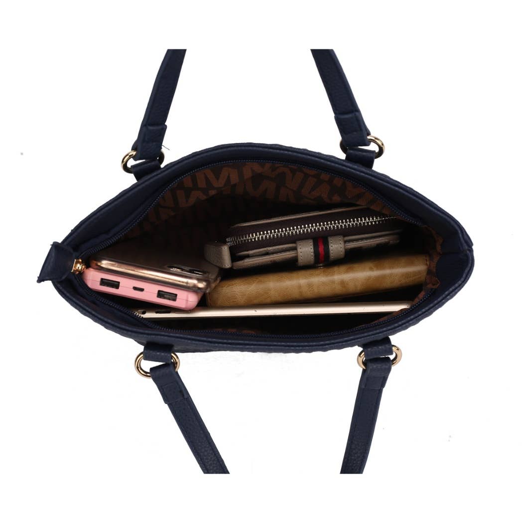 Sac à main Edelyn embossé Signature 4 pièces pour femmes
