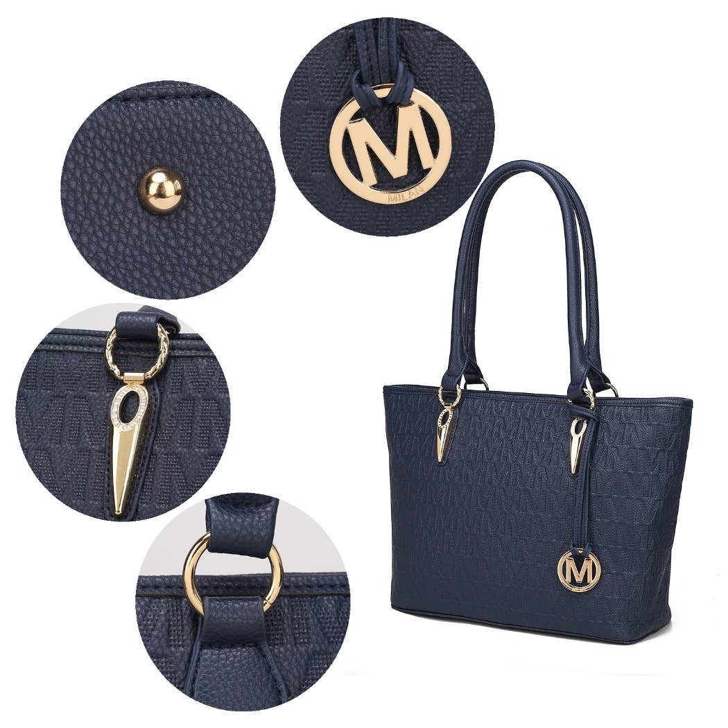 Sac à main Edelyn embossé Signature 4 pièces pour femmes