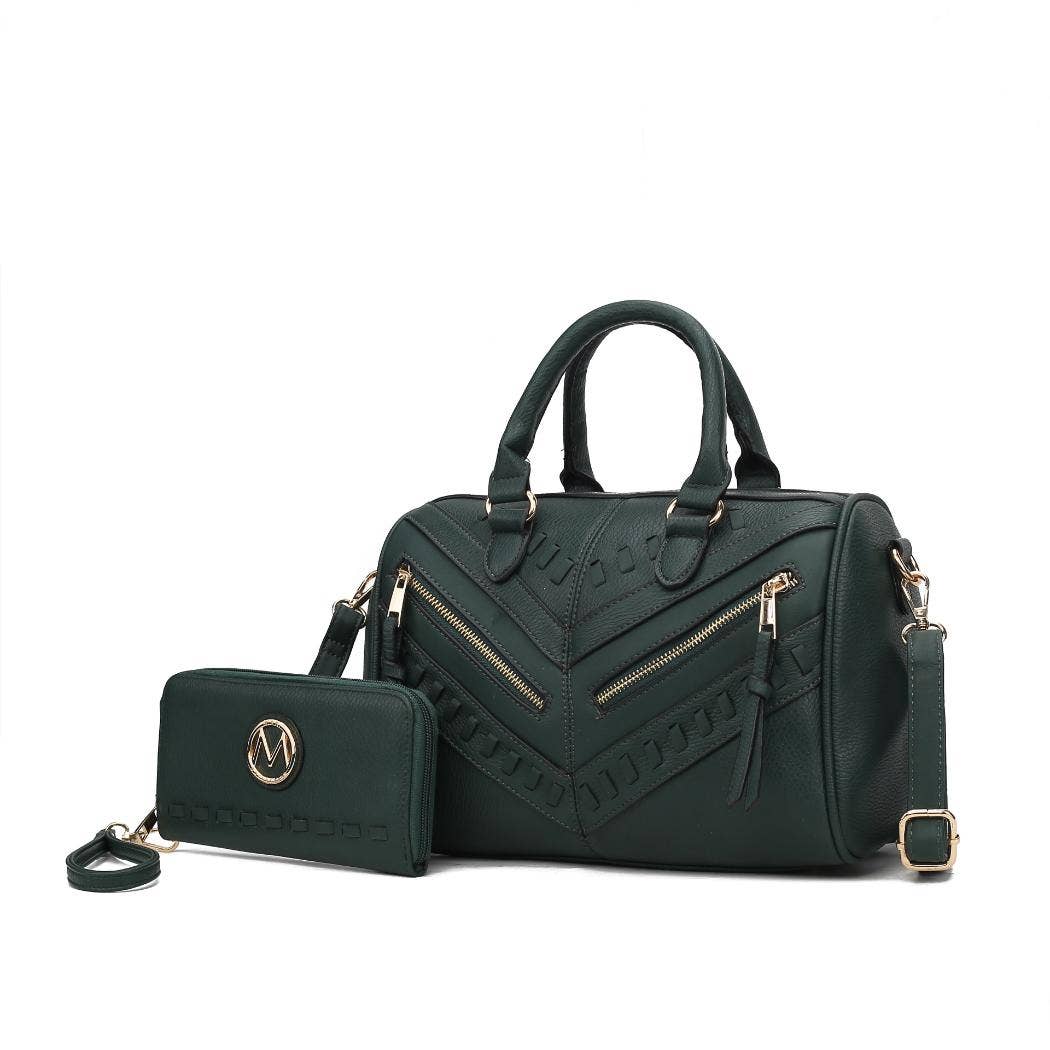 Sac à main Lara en cuir végétalien pour femmes avec portefeuille