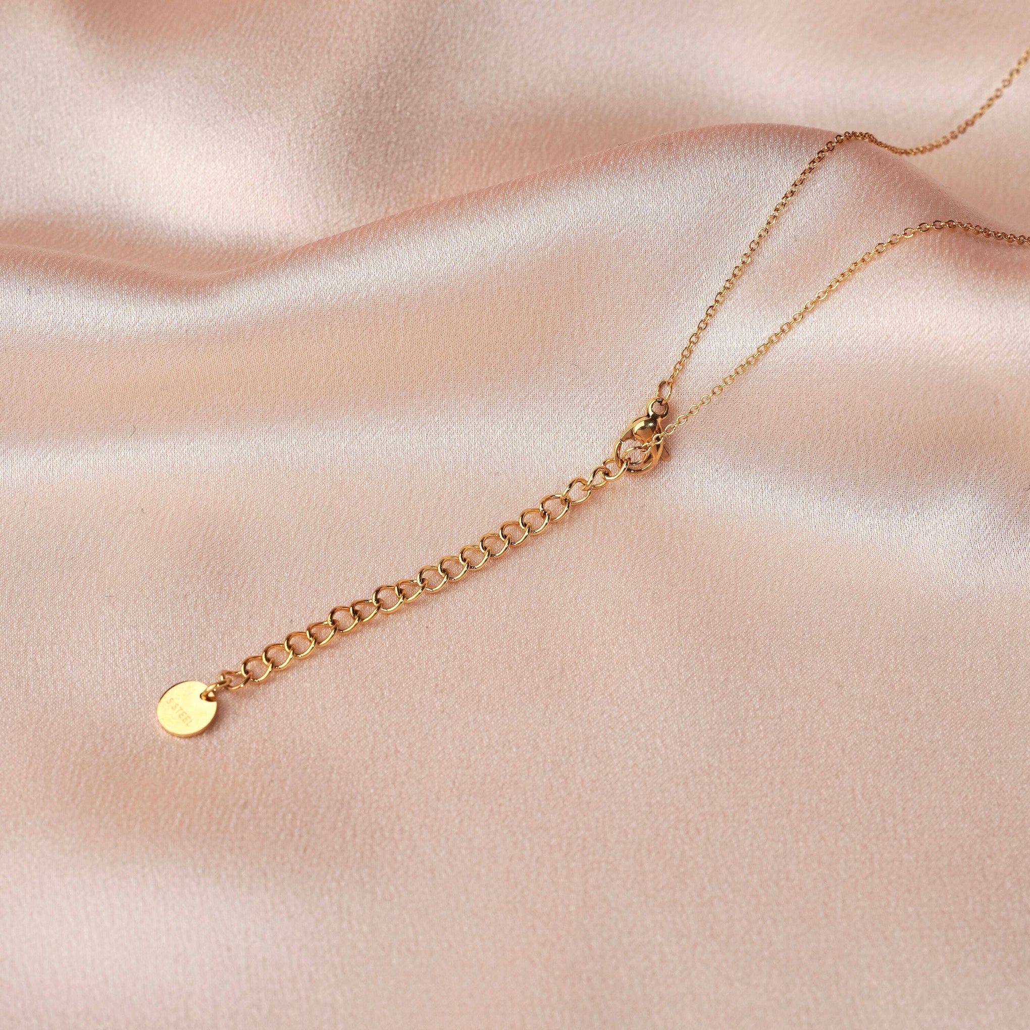 Collier femme long en acier inoxydable perle d'eau douce