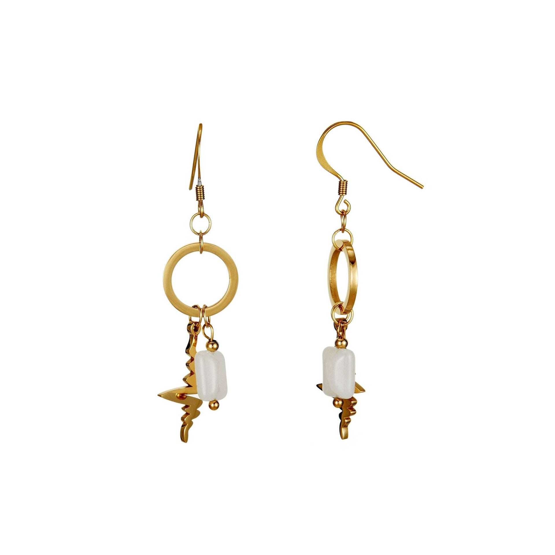 Boucle d'oreille crochet Ursina en acier inoxydable