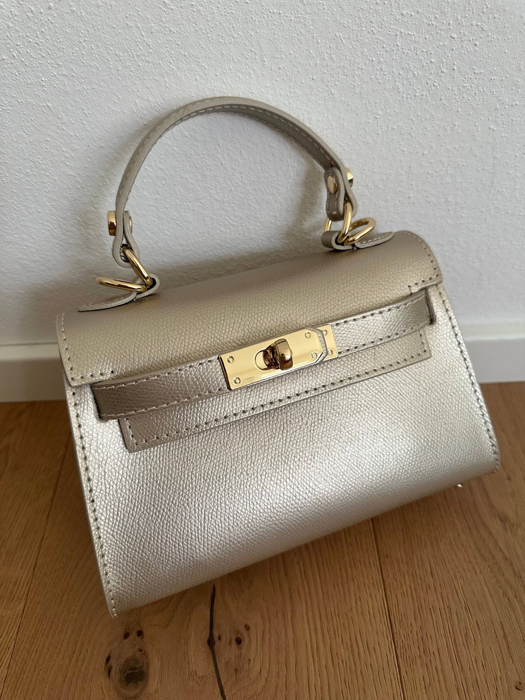 Sac à main MINI K en cuir véritable