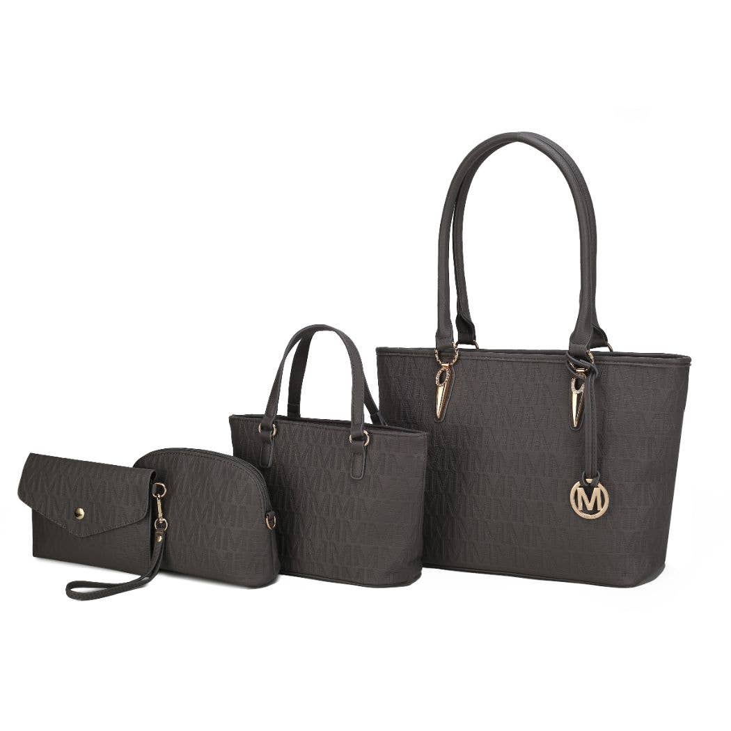 Sac à main Edelyn embossé Signature 4 pièces pour femmes