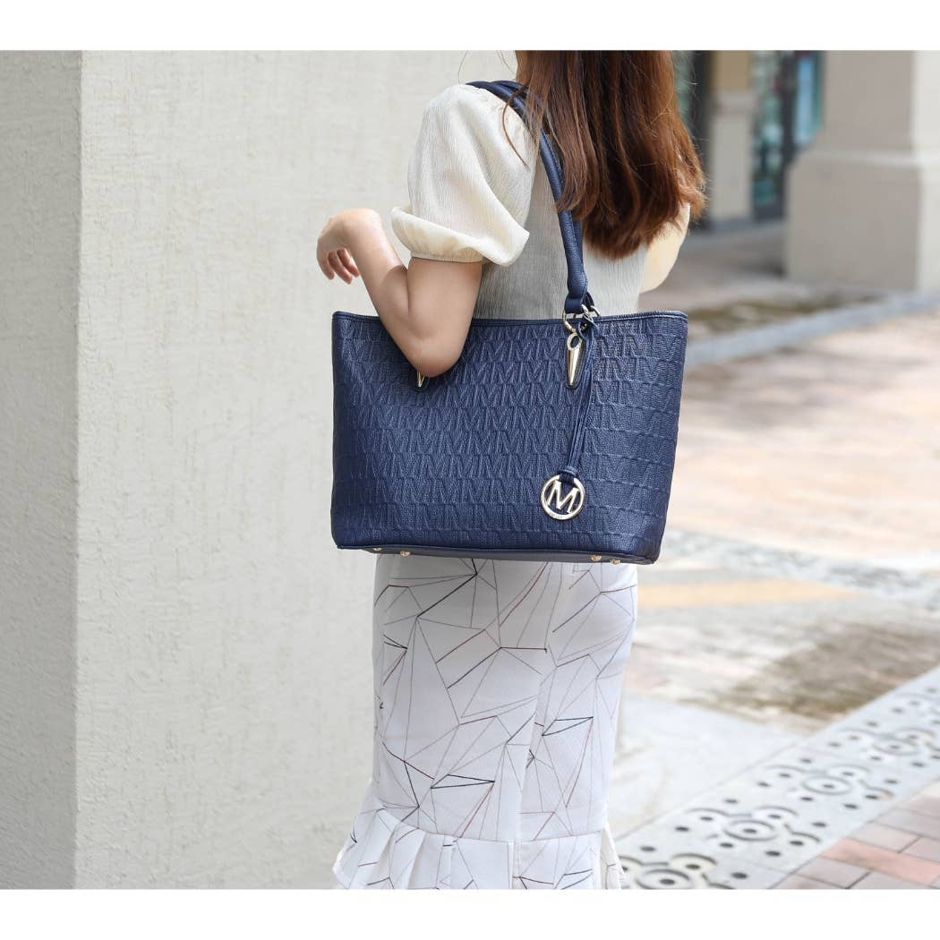 Sac à main Edelyn embossé Signature 4 pièces pour femmes