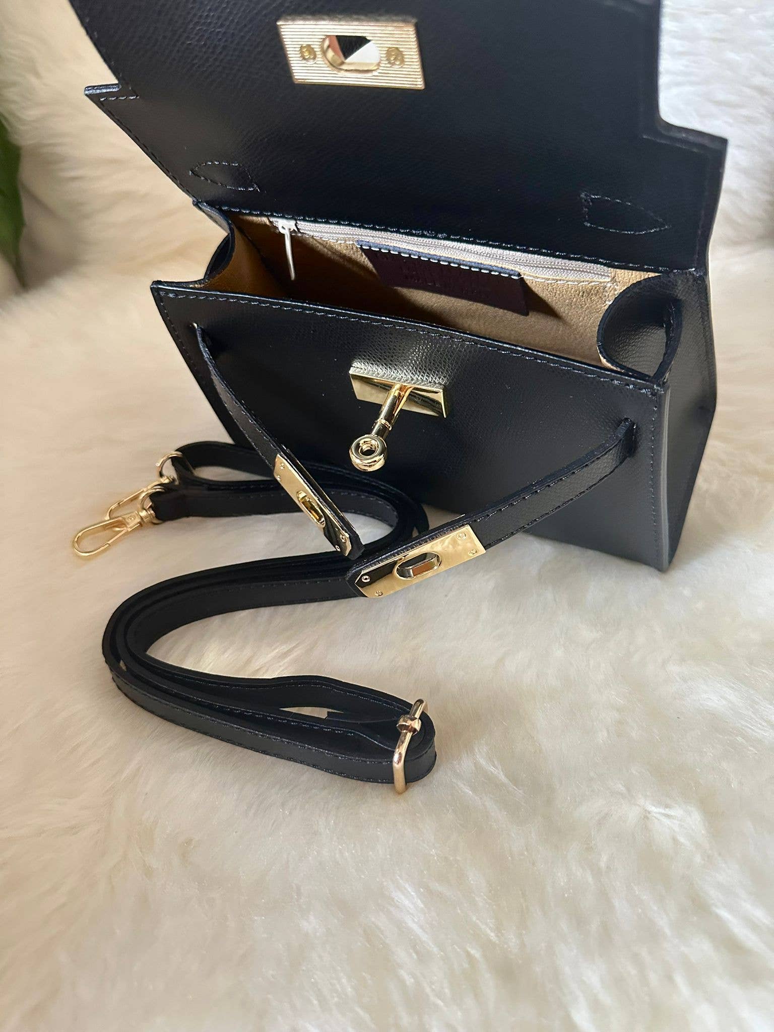 Sac à main MINI K en cuir véritable