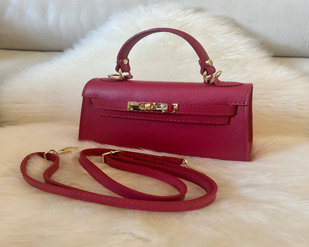 Sac à main MINI K en cuir véritable