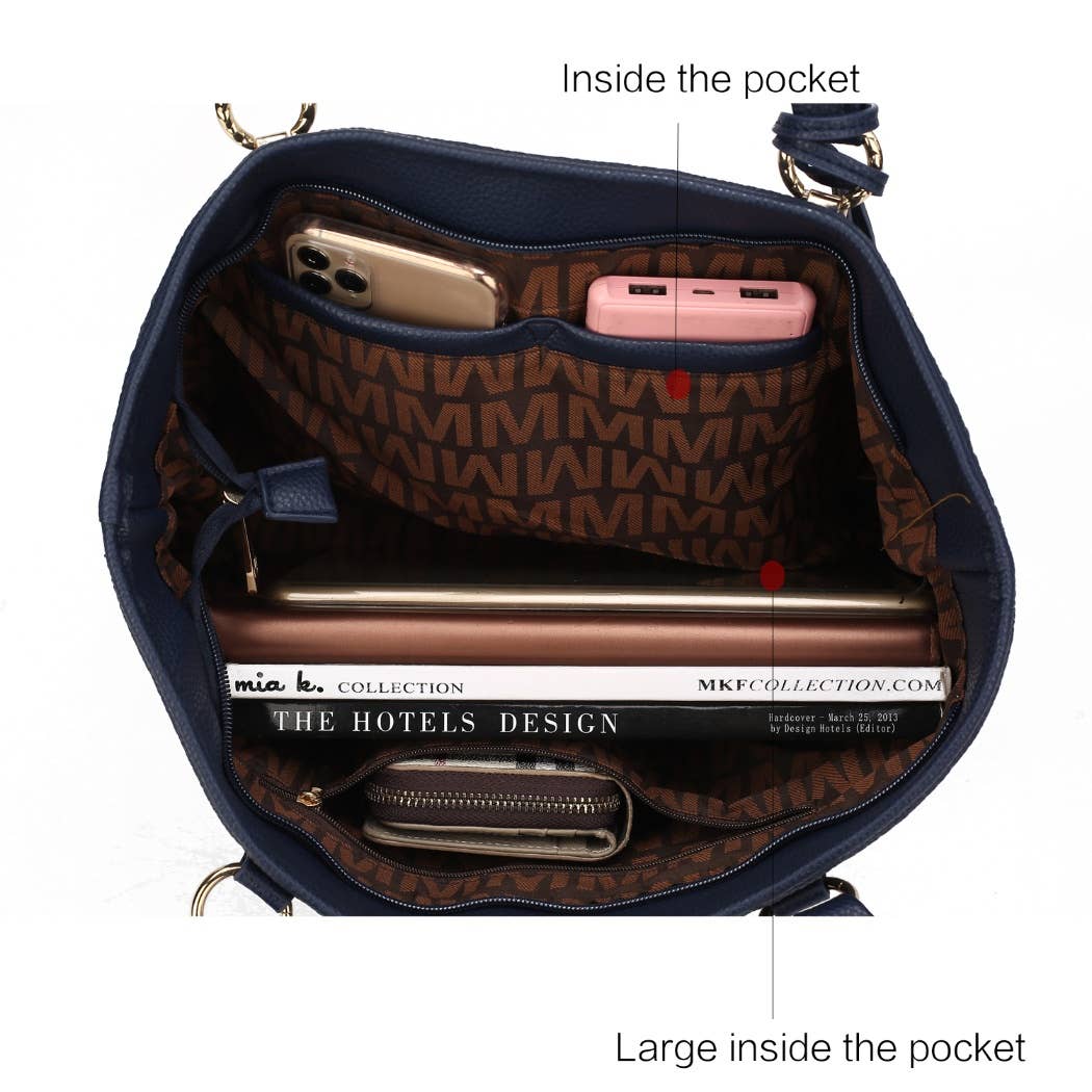 Sac à main Edelyn embossé Signature 4 pièces pour femmes