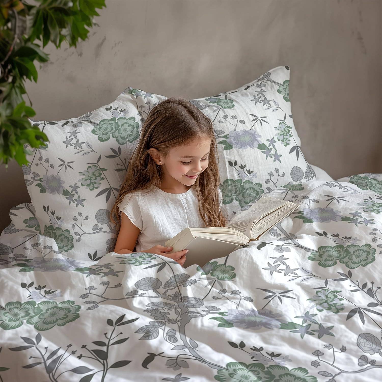 Ensemble de literie 100 % coton – Lit double, 144 TC
