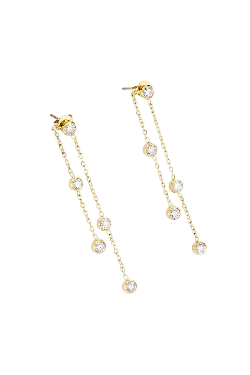 Boucles d'oreilles chaine en acier inoxydable