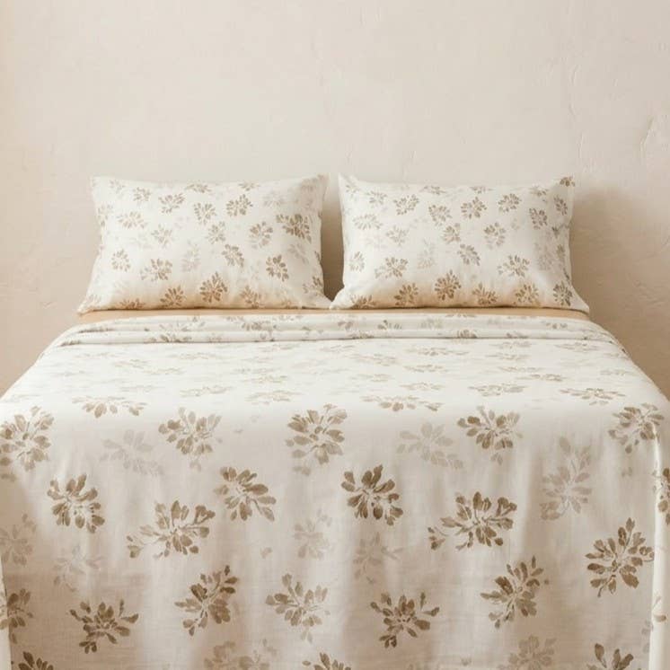 Parure de draps imprimée 100 % coton 3/4 pièces FLOCRE