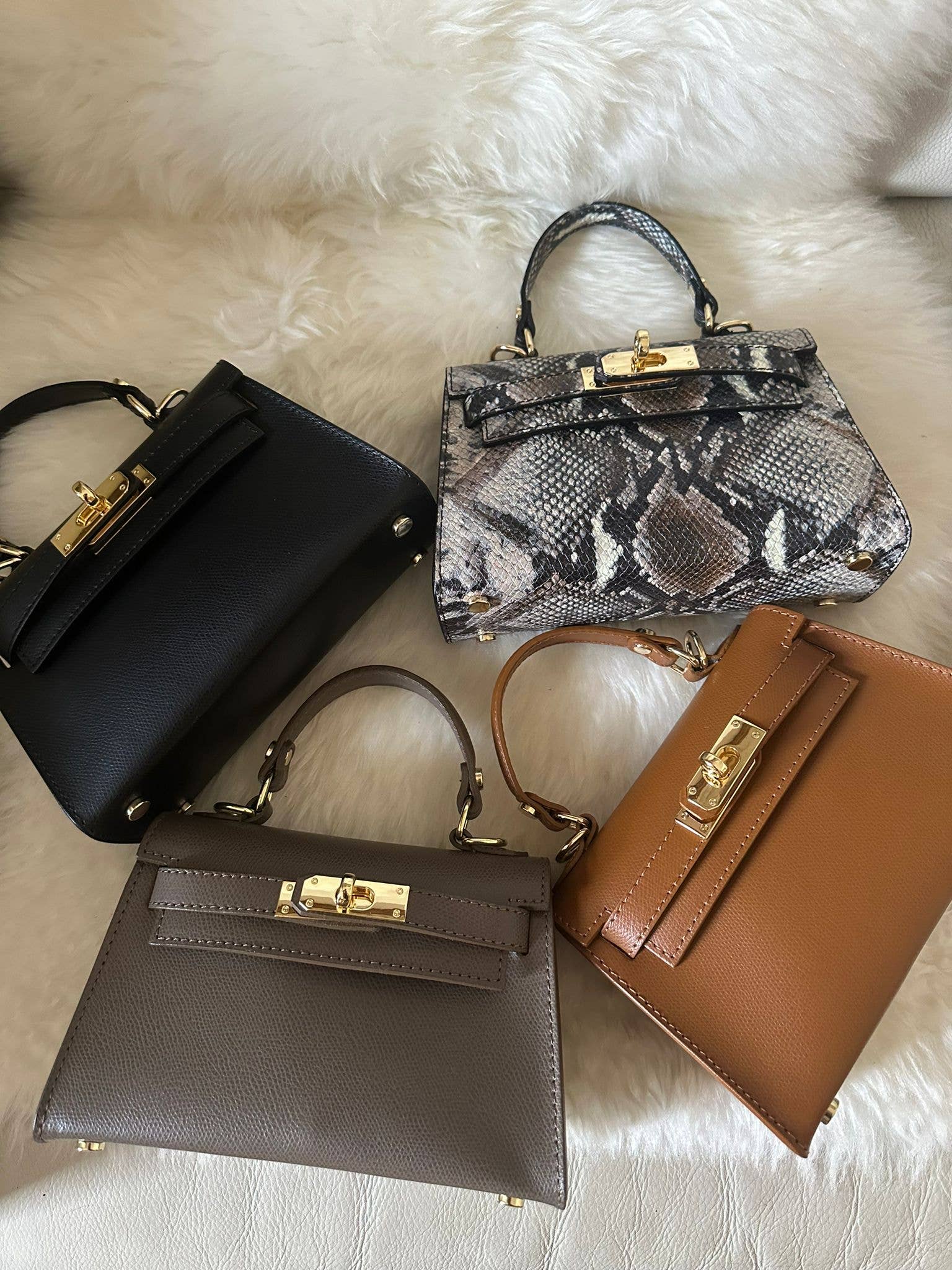 Sac à main MINI K en cuir véritable