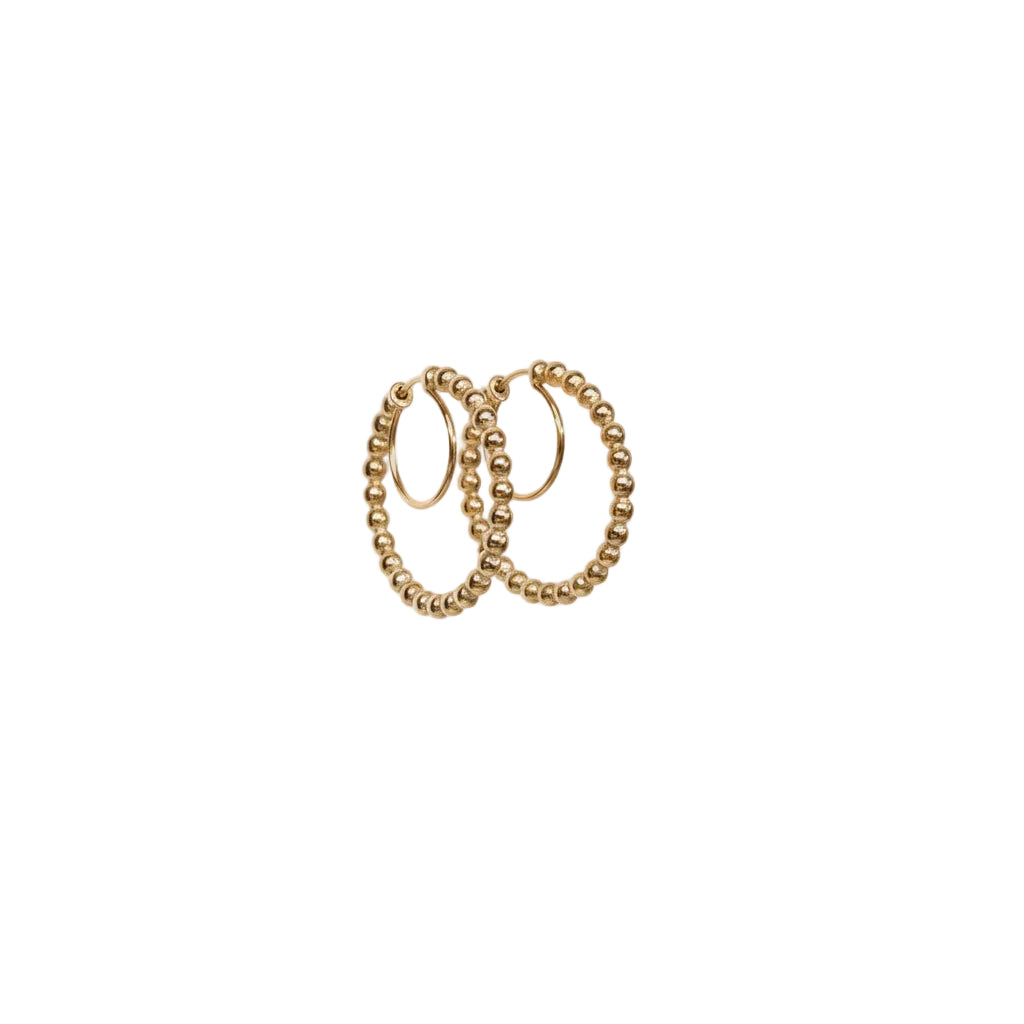 Boucles d’oreilles anneau lune en acier inoxydable