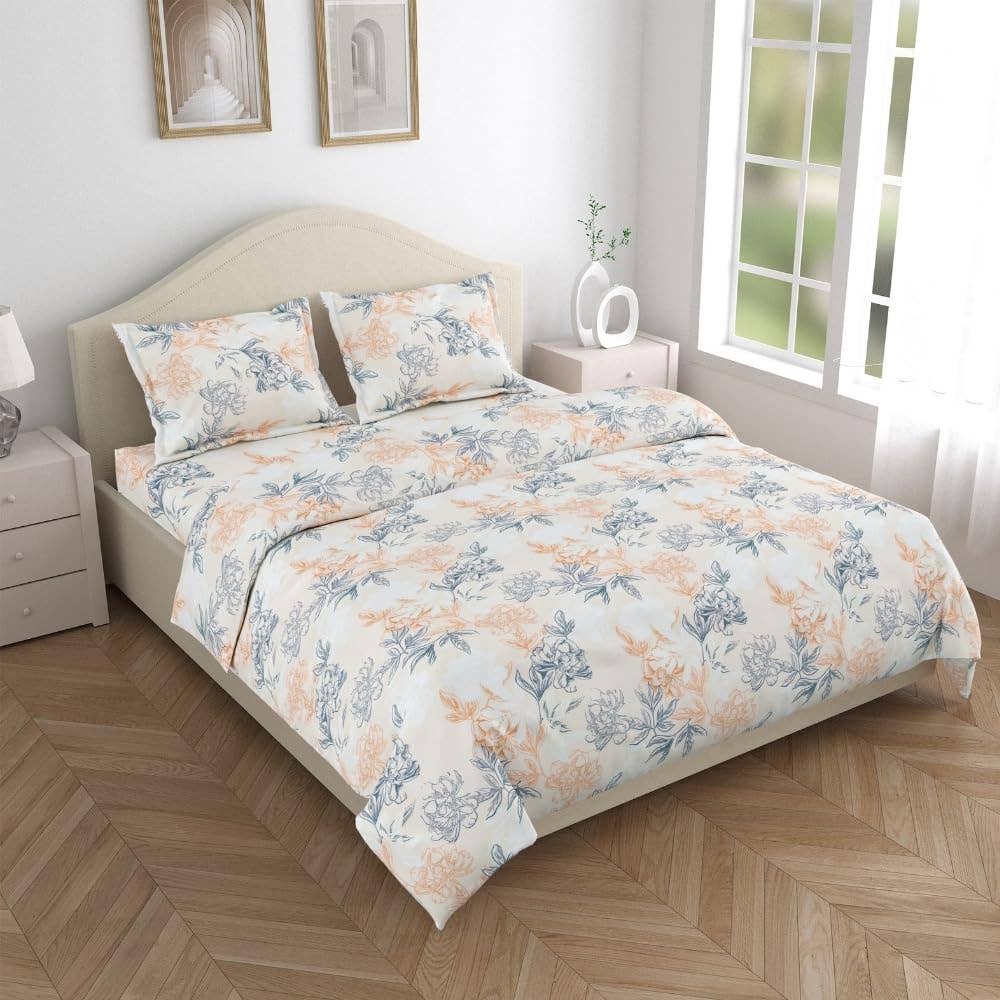Parure de lit ultra-douce en coton – Drap plat double & Queen