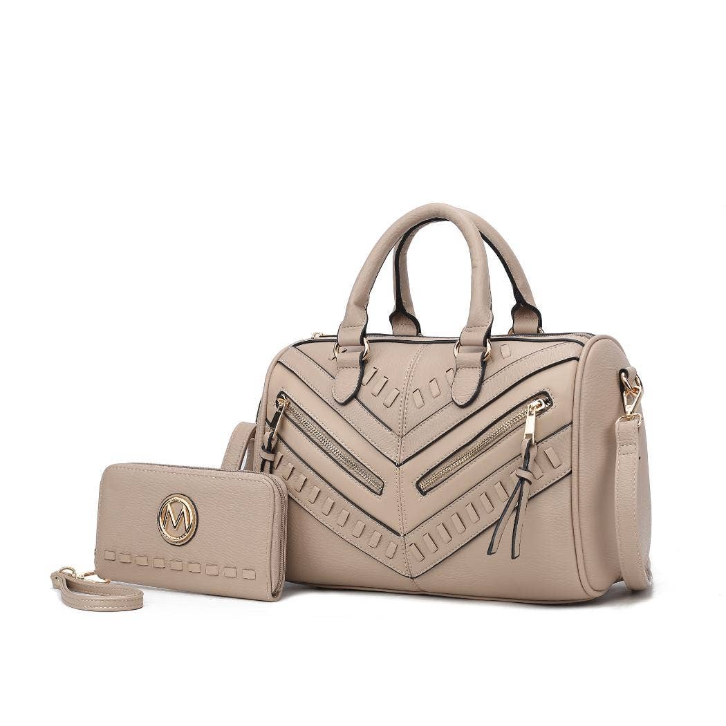 Sac à main Lara en cuir végétalien pour femmes avec portefeuille