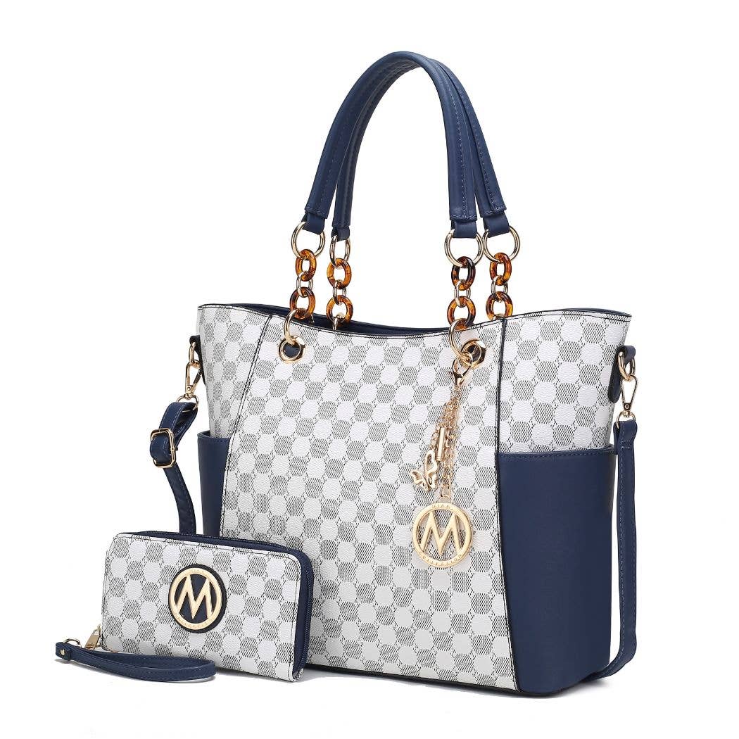 Sac à main Merlina pour femme avec portefeuille, 2 pièces