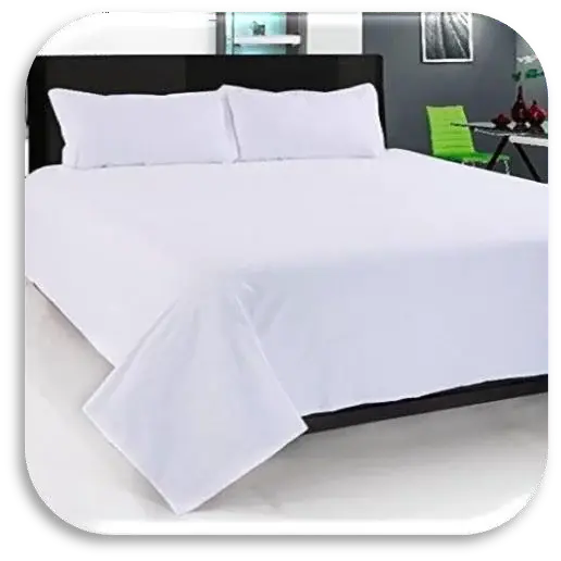 Drap en percale blanc T200 – 100 % coton mercerisé et sanforisé