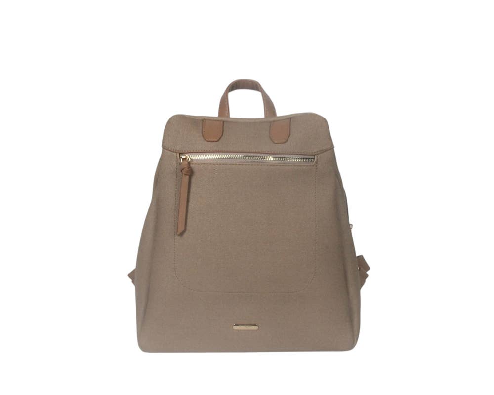 SAC À DOS ANTI-VOL AVEC FERMETURE ÉCLAIR FRONTALE.