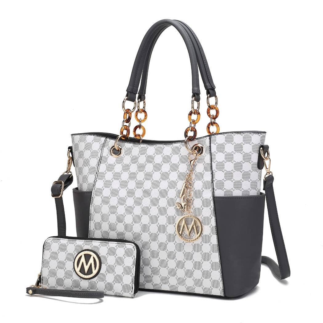 Sac à main Merlina pour femme avec portefeuille, 2 pièces